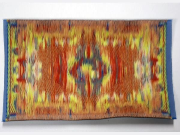 画像2: カーペット　ブルーフローラル (2)