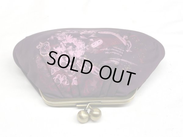 画像2: ポーチ（小）がま口　紫 (2)