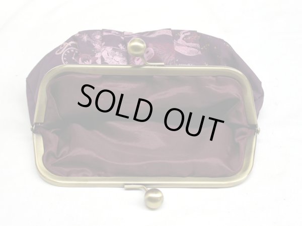 画像3: ポーチ（大）がま口　紫 (3)