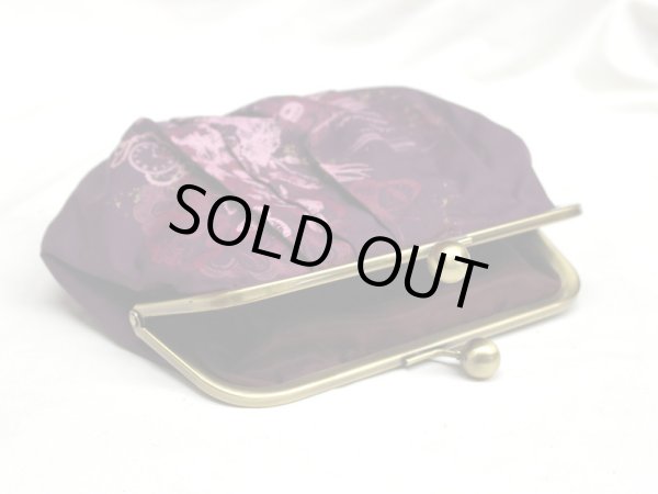 画像4: ポーチ（大）がま口　紫 (4)