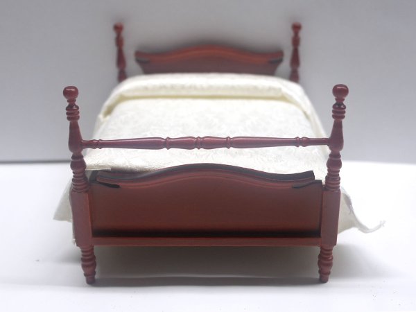 画像2: ダブルベッド　ビクトリアン　マホガニー (2)