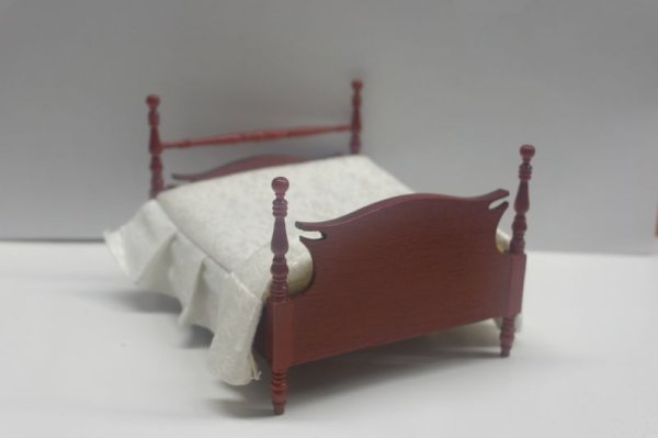 画像5: ダブルベッド　ビクトリアン　マホガニー (5)