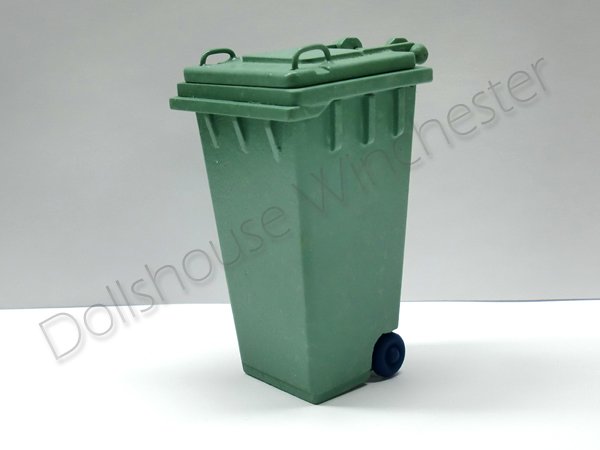 画像2: キャスター付ゴミ箱　グリーン (2)