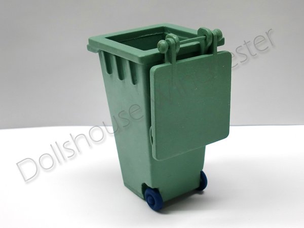 画像4: キャスター付ゴミ箱　グリーン (4)