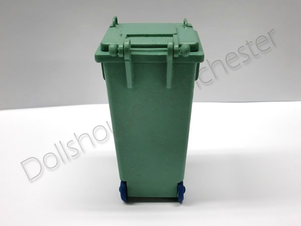 画像6: キャスター付ゴミ箱　グリーン (6)