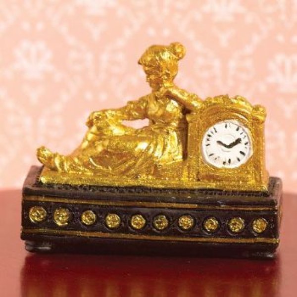 画像1: ゴールド　置時計 (1)