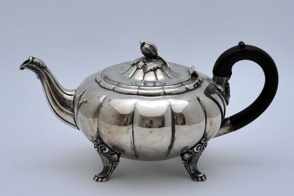 画像6: シルバープレート ティー・サービスセット Heirloom Silverplate Melon (6)