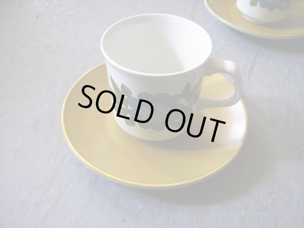 画像2: J&G Meakin（ミーキン）　STUDIO　コーヒーカップセット　カップ＆ソーサー6客・シュガーボール・ミルクジャー (2)