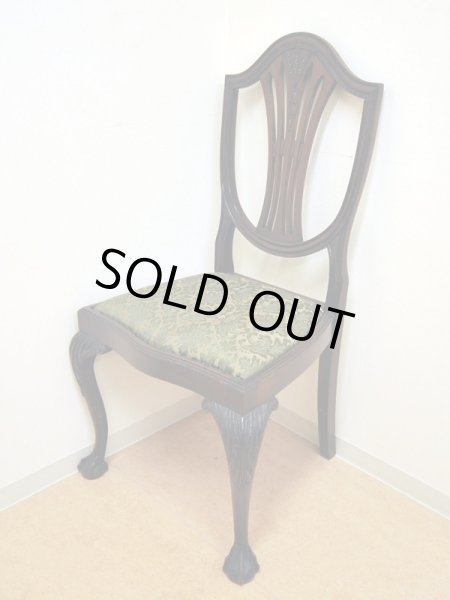 画像2: チッペンデール　シールドバック　 ボール＆クロウ（ball and claw） レッグ　チェア　2脚セット (2)