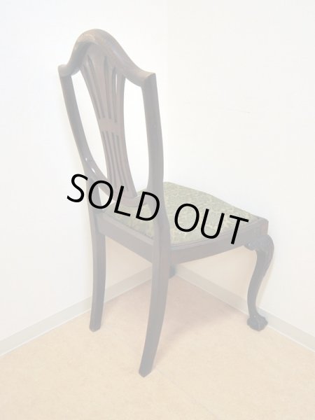 画像4: チッペンデール　シールドバック　 ボール＆クロウ（ball and claw） レッグ　チェア　2脚セット (4)