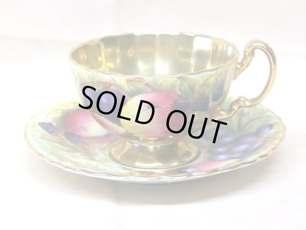 画像5: カップ&ソーサー Aynsley (エインズレイ)   Orchard Fruit /オーチャード フルーツ 22金 (5)