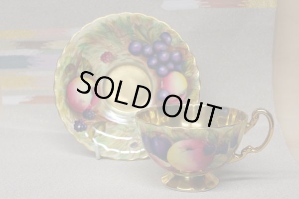 画像2: カップ&ソーサー Aynsley (エインズレイ)   Orchard Fruit /オーチャード フルーツ 22金 (2)