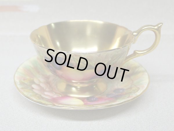 画像3: カップ&ソーサー Aynsley (エインズレイ)   Orchard Fruit /オーチャード フルーツ 22金 (3)