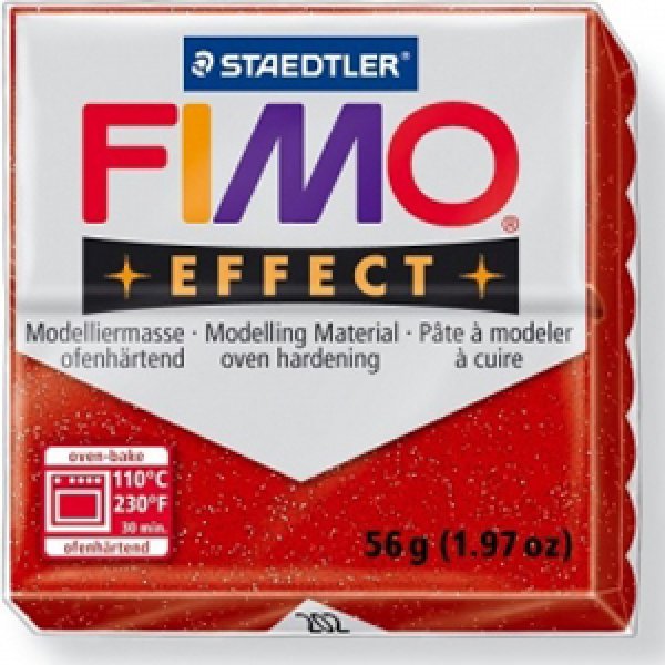 画像1: ステッドラー STAEDTLER  フィモ　エフェクト 56g グリッターレッド (1)