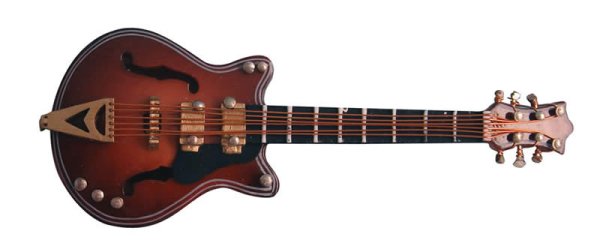 1/12サイズのドールハウス用ミニチュア　グレッチ　ギター　