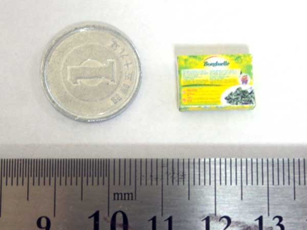 ミニチュア　1/12サイズのパッケージ