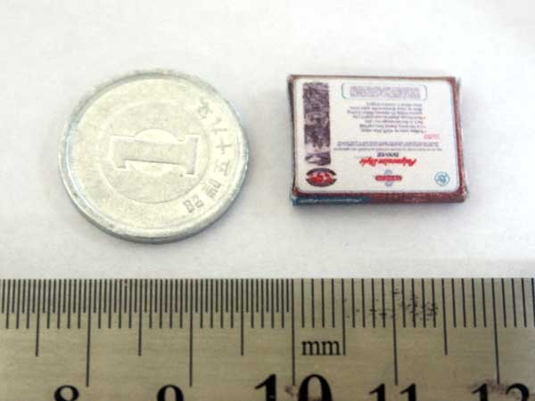 ミニチュア　1/12サイズのパッケージ