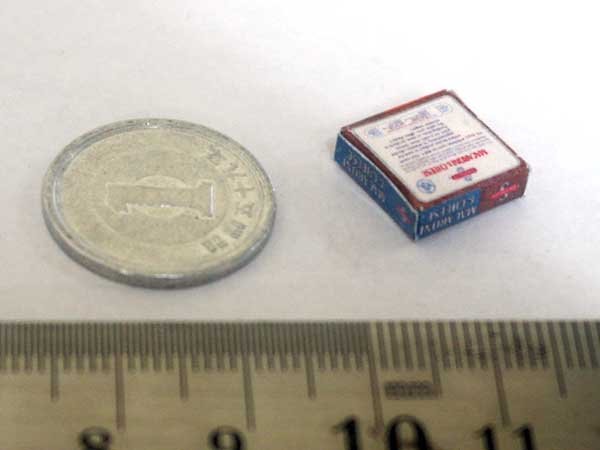 ミニチュア　1/12サイズのパッケージ