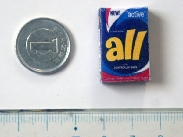 ミニチュア　1/12サイズのパッケージ