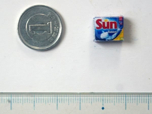 ミニチュア　1/12サイズのパッケージ