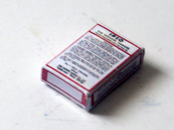 ミニチュア　1/12サイズのパッケージ