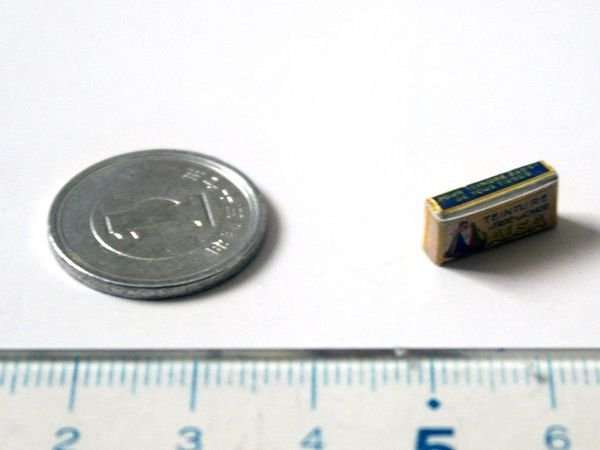 ミニチュア　1/12サイズのパッケージ