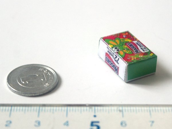 ミニチュア　1/12サイズのパッケージ