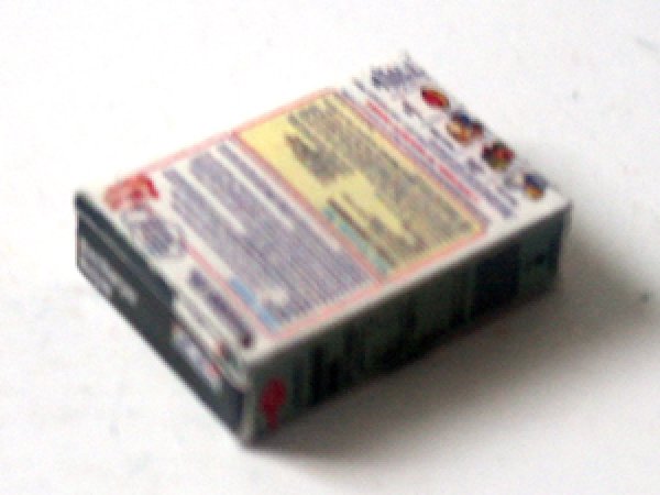 ミニチュア　1/12サイズのパッケージ