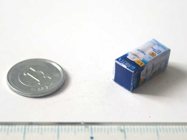 ミニチュア　1/12サイズのパッケージ