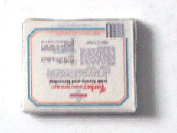 ミニチュア　1/12サイズのパッケージ