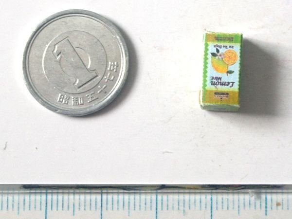 ミニチュア　1/12サイズのパッケージ