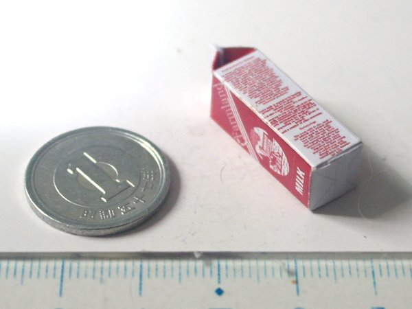 ミニチュア　1/12サイズのパッケージ