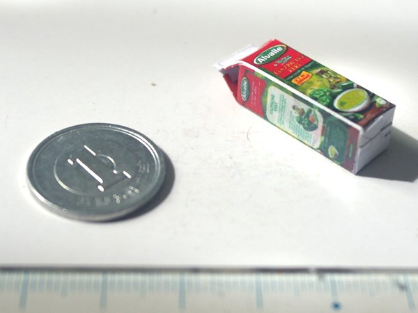 ミニチュア　1/12サイズのパッケージ