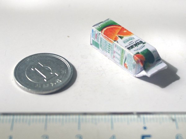 ミニチュア　1/12サイズのパッケージ