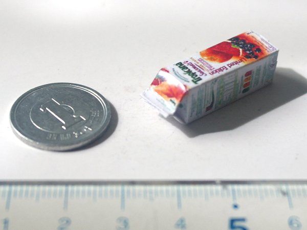 ミニチュア　1/12サイズのパッケージ