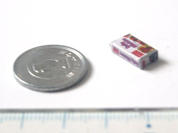 ミニチュア　1/12サイズのパッケージ