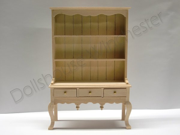 画像1: ドレッサー（食器飾り棚）　クィーン・アン　未塗装 (1)