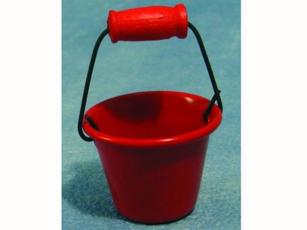 画像1: メタル・バケツ　赤 (1)