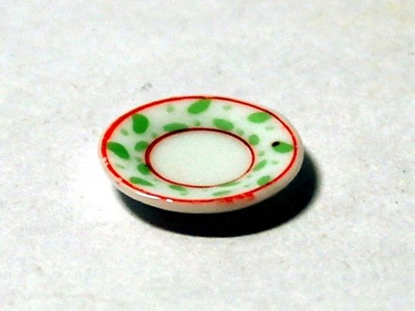 画像2: プレート 直径17mm Green Leaf (2)