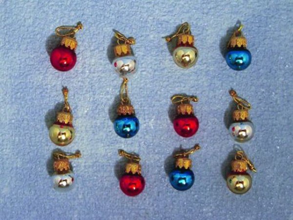 画像1: クリスマス　ガラス飾り玉 (1)