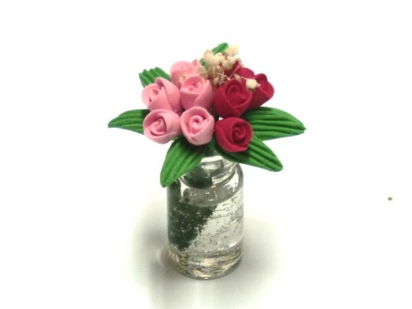 画像1: ガラス花瓶入り”チューリップ” (1)