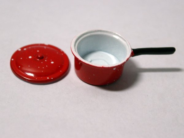 画像3: ソースパン（鍋）　大　エナメル・赤 (3)