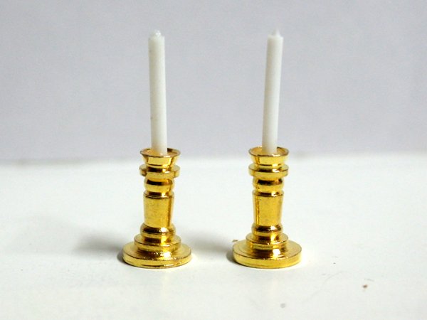 画像1: キャンドル・スティック　ペア（2本） (1)