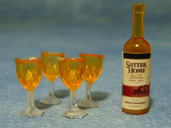 画像1: ボトルワイン＆グラス4ヶセット (1)