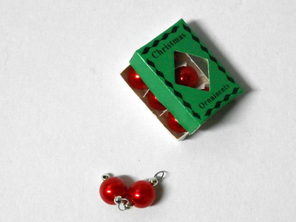 画像3: ボックス入りクリスマスオーナメント　レッド (3)