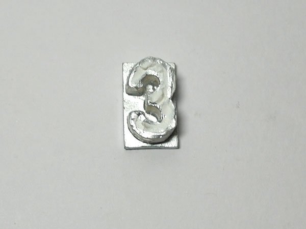 画像1: バースデー　ケーキ　”3”　シルバー (1)