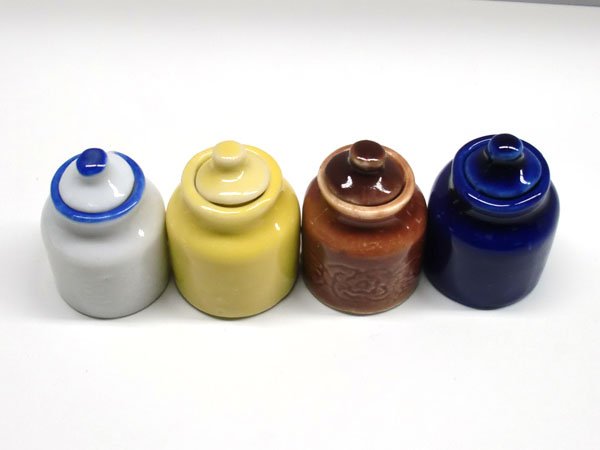 画像6: 陶器　保存容器　黄色 (6)