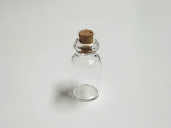 画像1: ガラス　ジャー コルク栓付き (1)