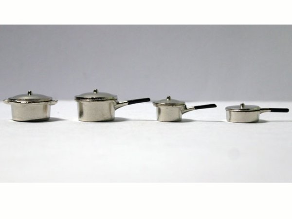 画像2: メタル　ソース・パン　(4点セット） (2)