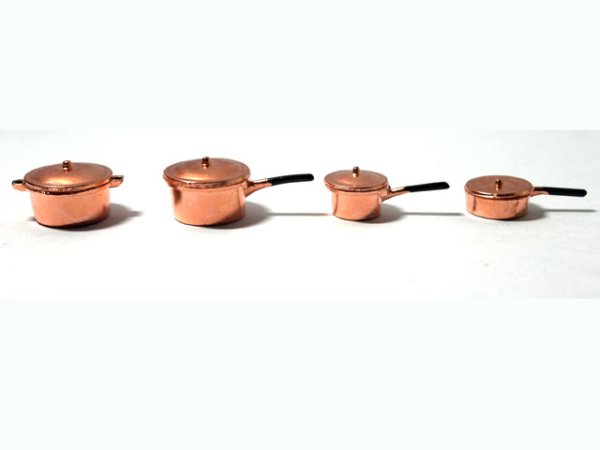 画像1: 銅　ポット（鍋）・セット (1)